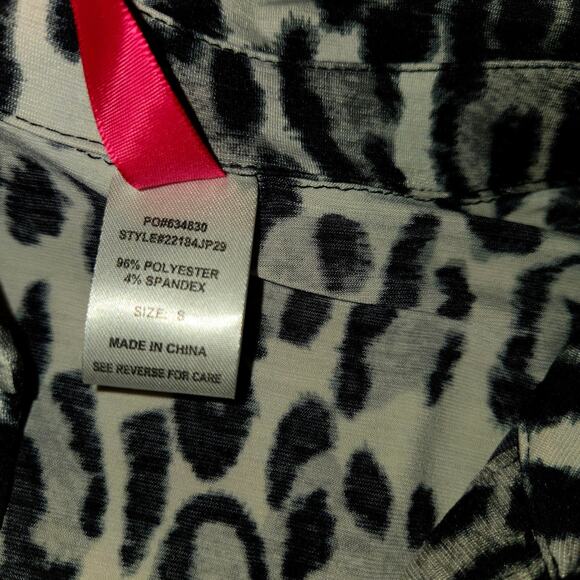 Y2K FASHION LEOPARD SHIRT WITH BELT Womens Small HeartSoul - Picture 5 of 8